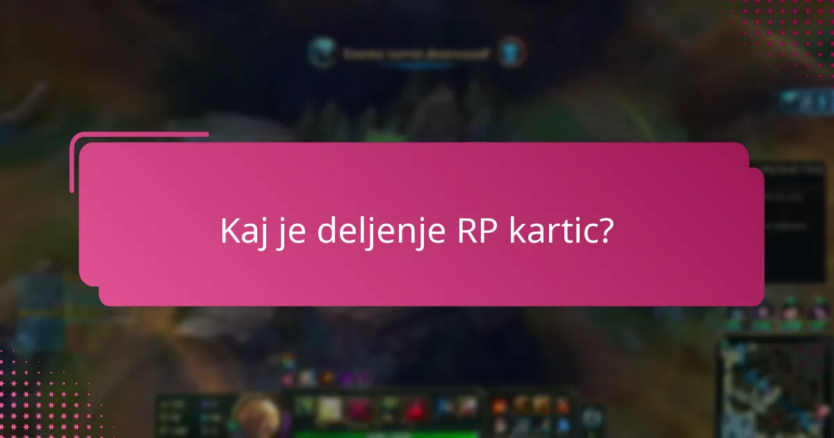 Kako delujejo izmenjave RP kartic v skupnosti?