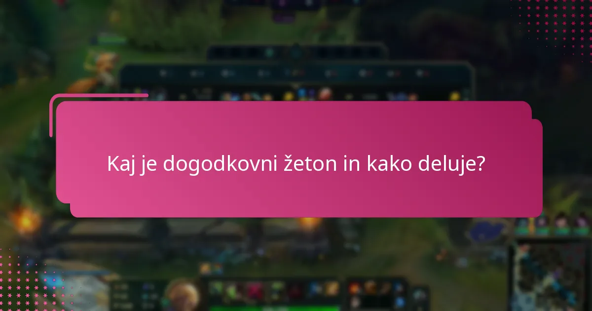 Kaj pomeni potek dogodkovnega žetona?