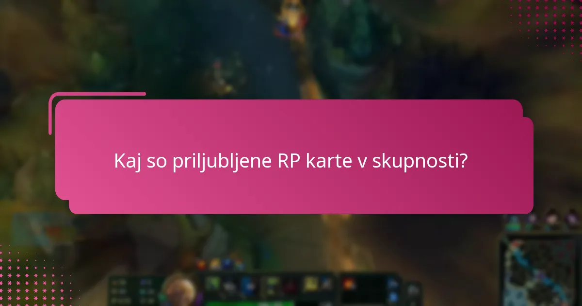 Katerih RP kart se šteje za opazne?