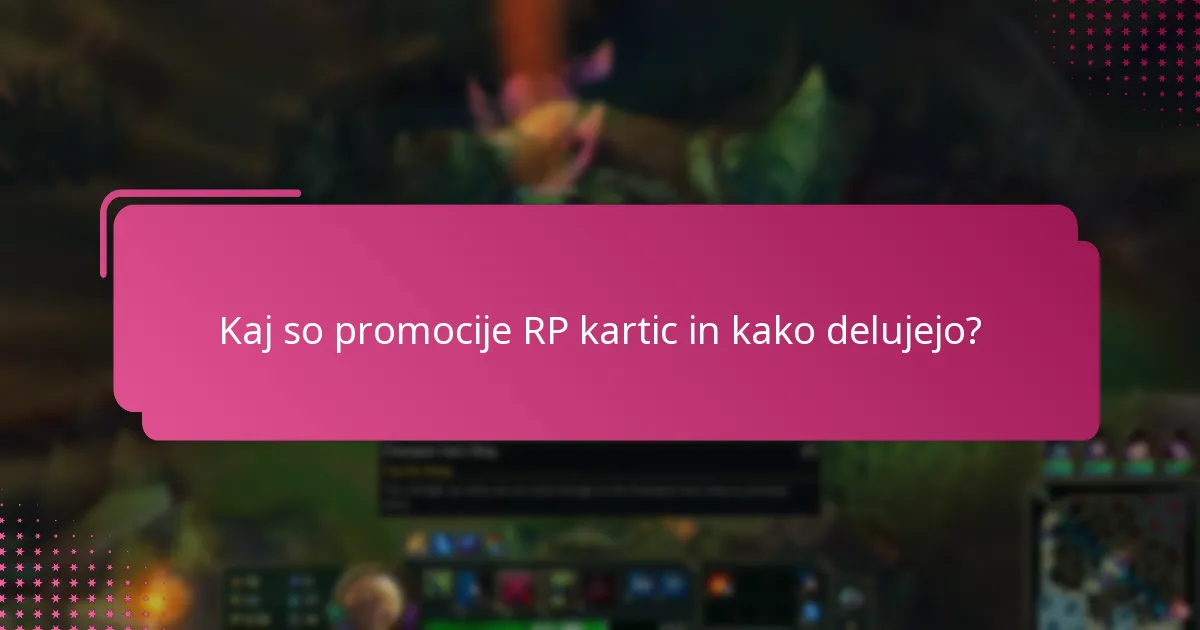 Katere sezonske ponudbe so trenutno na voljo za RP kartice?