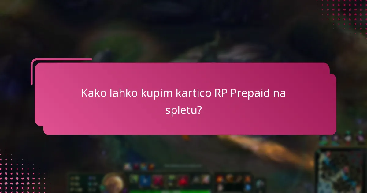 Kje lahko kupim kartico RP Prepaid v trgovinah?