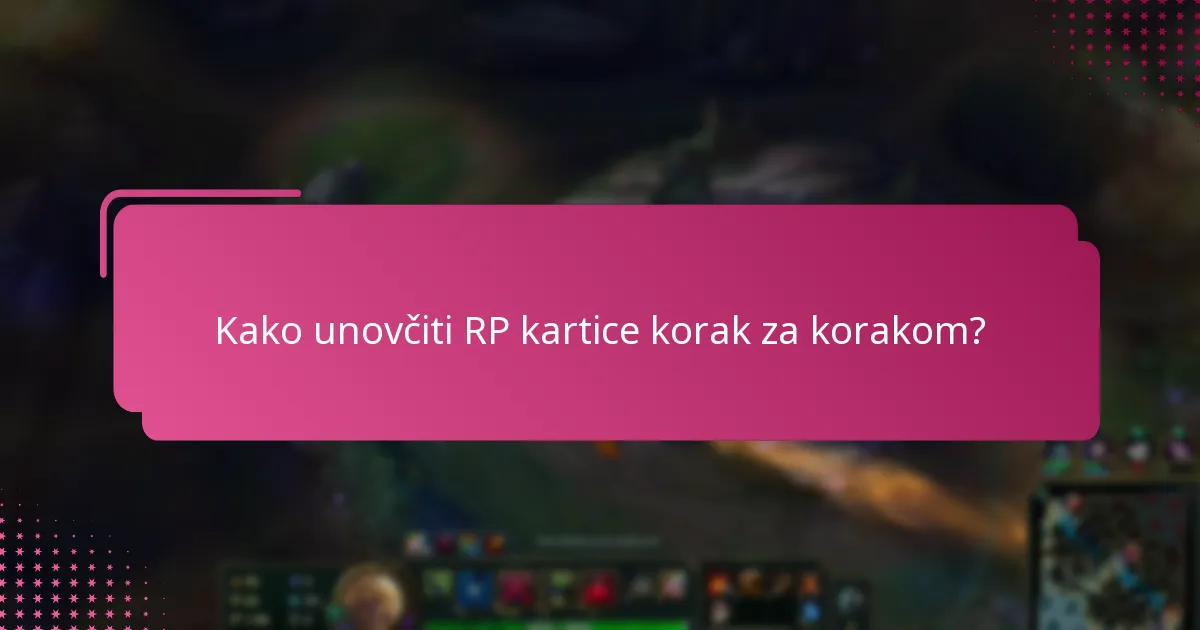 Katere video vodiče so na voljo za unovčevanje RP kartic?