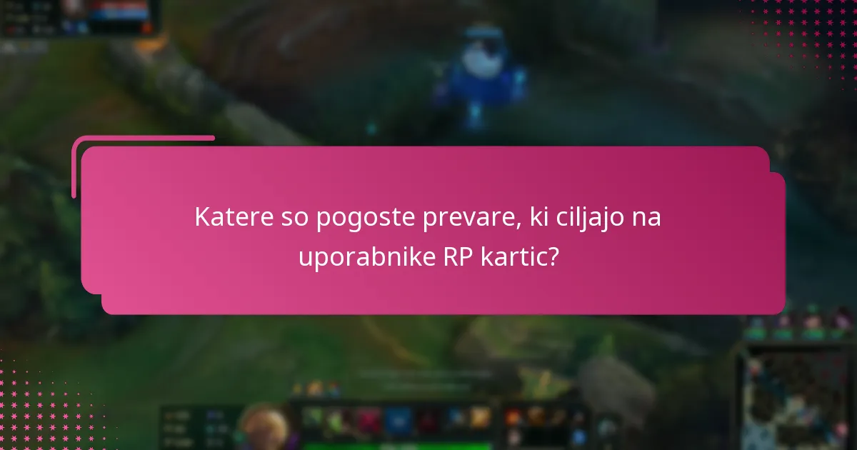Katere ukrepe lahko sprejmemo za zaščito računov, povezanih z RP karticami?