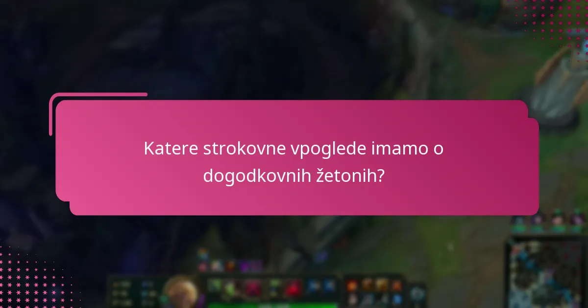 Katera platforma podpira integracijo dogodkovnih žetonov?