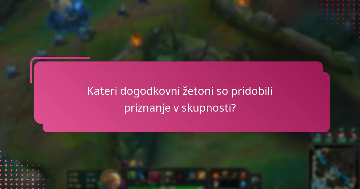 Kako priljubljenost skupnosti vpliva na priljubljenost dogodkovnih žetonov?