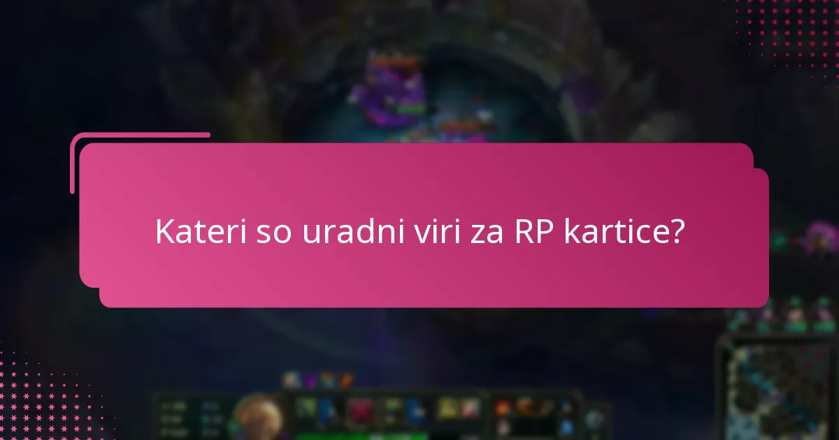 Kako lahko sodelujem v skupnostnih nagradnih igrah za RP kartice?