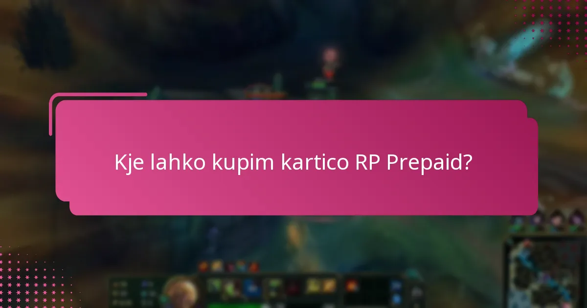 Kako lahko kupim kartico RP Prepaid na spletu?